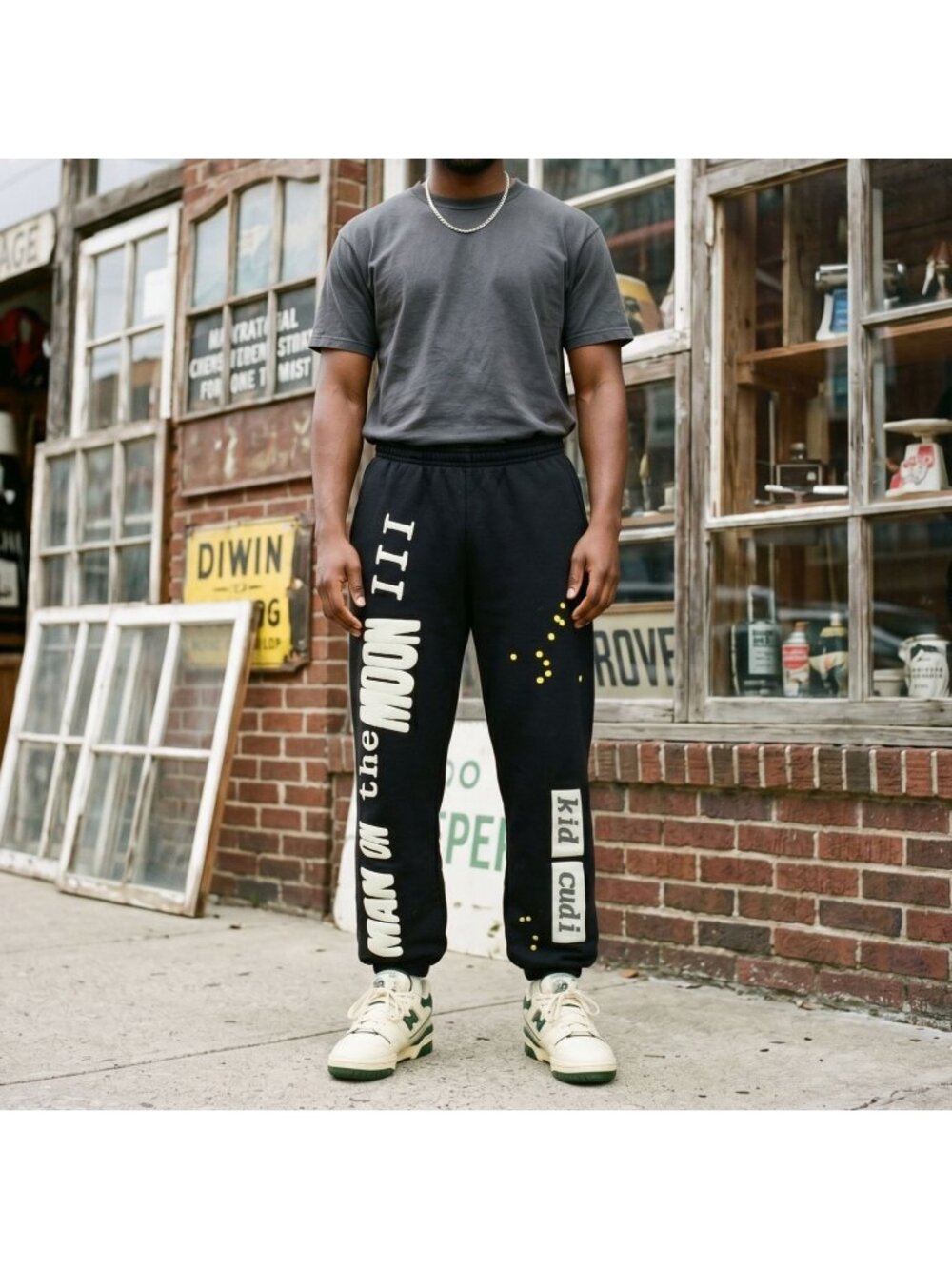 CPFM Kid Cudi MOTM3 Merch Puff Print Sweatpants Size Small Mens Unisex Black